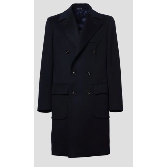 Loro Piana Storm System  rain protection CASHMERE DOUBLE BREASTED OVERCOAT XXL - Picture 2 of 15